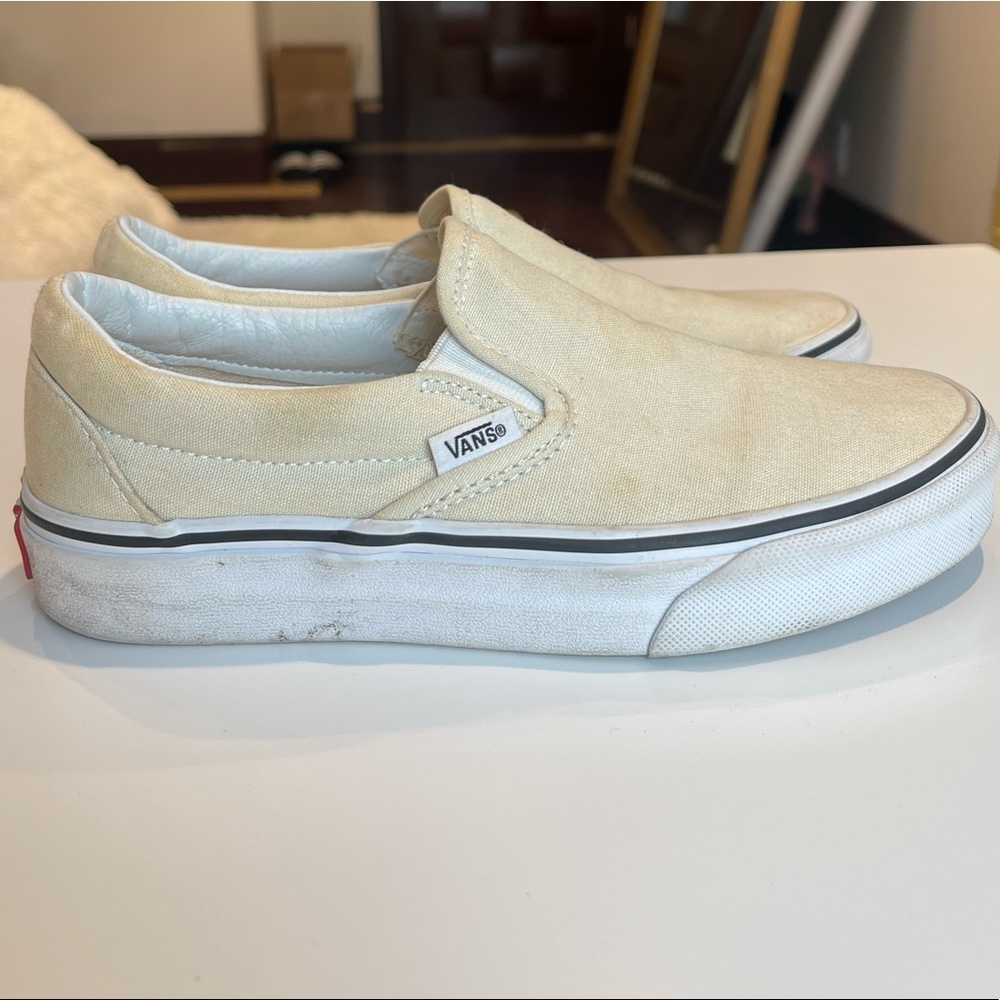 Van’s Cream Slip-Ons
